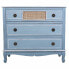 Chest of drawers Alexandra House Living Blue Rattan Fir wood MDF Wood 38 x 80 x 90 cm