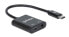 Фото #5 товара Manhattan USB-C to Headphone Jack (3.5mm) and USB-C (inc Power Delivery) - Black - 480 Mbps (USB 2.0) - Cable 11cm - Audio - With Power Delivery to USB-C Port (60W) - Equivalent to CDP235APDM - Three Year Warranty - Retail Box - Black