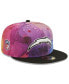Фото #1 товара Men's Pink, Black Los Angeles Chargers 2022 NFL Crucial Catch 59FIFTY Fitted Hat