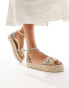 South Beach crochet flatform espadrille in Natural