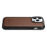 Фото #9 товара Etui pokryte naturalną skórą do iPhone 14 Pro Max Leather Oil Wax ciemny brąz