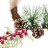 Фото #1 товара Корона Shico Рождественская венок Белый Красный Зеленый Натуральный ротанг Пластик Ананасы 25 x 25 см