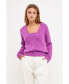 Фото #2 товара Women's Cable Knit Cardigan