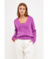 ფოტო #2 პროდუქტის Women's Cable Knit Cardigan