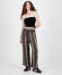 ფოტო #4 პროდუქტის Juniors' Printed Drawstring Wide-Leg Pants