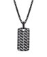 ფოტო #1 პროდუქტის Sterling Silver Black Diamond Fast Track Design Rhodium Plated Tire Tread Tag Chain