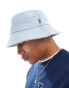 Levi's bucket hat with logo in blue denim wash