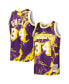 Фото #2 товара Men's Shaquille O'Neal Purple Los Angeles Lakers 1996-97 Hardwood Classics Marble Swingman Jersey