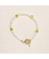 ფოტო #1 პროდუქტის 18K Gold Plated Freshwater Pearls with Smiley Face - HaHa Bracelet 7" For Women