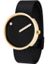 Фото #2 товара PICTO 43387-1020 Unisex Watch Black and Gold 40mm 5ATM