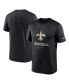 Фото #2 товара Men's Black New Orleans Saints Infographic Performance T-shirt
