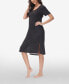 Women's Printed Short Sleeve Side Slit Sleep Dress High Point Shoulder