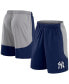 Фото #1 товара Men's Navy/Gray New York Yankees Go Hard Shorts