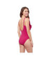 Фото #2 товара Tutti Frutti V neck one shoulder ruffle one piece swimsuit