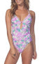 Rip Curl 243060 Womens Mai Tai Cheeky One-Piece Swimsuit Purple Size X-Small