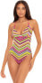 Фото #1 товара Becca by Rebecca Virtue 273323 Over The Shoulder One Piece Swimsuit Multi M