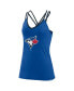 Фото #3 товара Women's Royal Toronto Blue Jays Barrel It Up Cross Back V-Neck Tank Top