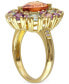 ფოტო #3 პროდუქტის Multi-Gemstone(4-3/4 ct. t.w.) & Diamond Accent Teardrop Cluster Ring in 18k Gold-Plated Sterling Silver