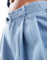 Фото #8 товара Stradivarius belted wide leg trouser in blue