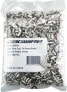 Фото #1 товара Jagwire 5mm Open Pre-Crimped End Caps Refill Bag of 1000, Chrome Plated