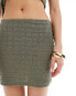 Фото #3 товара ASOS DESIGN co-ord textured mini skirt khaki