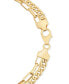 ფოტო #4 პროდუქტის Polished Paperclip & Curb Link Chain 18" Layered Necklace in 10k Gold