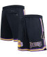 Фото #2 товара Men's Black Los Angeles Lakers Chenille Shorts