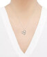 Фото #2 товара Macy's diamond Double Heart Pendant Necklace (1 ct. t.w.) in 10k White Gold, 16" + 2" extender