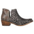 Фото #1 товара Roper Ava Leopard Snip Toe Cowboy Booties Womens Grey Casual Boots 09-021-1567-1