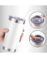 Фото #2 товара Stainless Steel Tumbler With Lid and Straw - 20oz