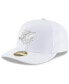 Фото #1 товара Men's Miami Dolphins White on White Low Profile 59FIFTY Fitted Hat