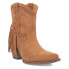 Фото #2 товара Dingo Fandango Fringe Snip Toe Cowboy Booties Womens Brown Casual Boots DI187-25