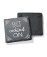 4 X 4" Slate Coasters Square Set, 4 Piece