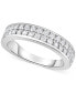 ფოტო #1 პროდუქტის Diamond Double Row Band (3/4 ct. t.w.) in 14k White Gold