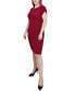 Petal Sleeve Textured Knit Dress Deep Sangria, 4 - фото #5