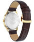 ფოტო #3 პროდუქტის Eco-Drive Men's Corso Brown Leather Strap Watch 40mm