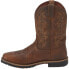 Фото #4 товара Justin Boots Fireman Square Toe Cowboy Mens Brown Casual Boots GR9050