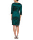 ფოტო #2 პროდუქტის Alex Evening Women's Ruched Portrait-Collar Sheath Dress