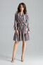 Фото #2 товара Платье средней длины с полосами и длинным рукавом Sukienka Lenitif L053 Wzór 110