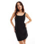 Фото #4 товара Miss Selfridge tailored a line pinny dress in black