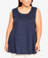 Фото #1 товара Plus Size Fit N Flare Tank Top