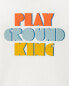 Toddler Playground King Long-Sleeve Tee - White 2T