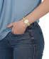 ფოტო #5 პროდუქტის Women's Swiss Greca Chic Gold Ion Plated Stainless Steel Mesh Bracelet Watch 35mm