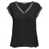 Фото #1 товара ONLY Jasmina short sleeve v neck T-shirt