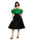 ფოტო #4 პროდუქტის Women's Faille High Waisted Midi Skirt