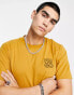 Фото #2 товара HUGO Daiman chest logo t-shirt in copper yellow