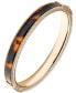 Gold-Tone Tortoise-Look Bangle Bracelet - фото #1