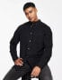 Фото #1 товара French Connection long sleeve cord shirt in black