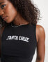 Santa Cruz arch strip crop top in black Exclusive at ASOS