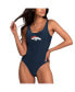Фото #5 товара Women's Navy Denver Broncos Making Waves One-Piece Swimsuit